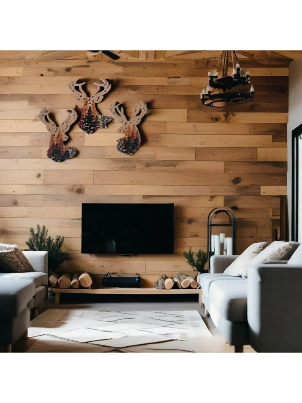 Rustic Woodland Wildlife Wall Decor - 3 Pack Animal Hanging Art for Cottage Home